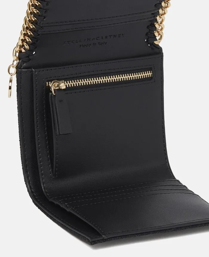 Women Iconic Falabella Stella McCartney Falabella Small Flap Wallet Black