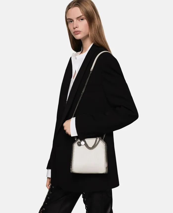 Women Iconic Falabella Stella McCartney Falabella Tiny Tote Bag Magnolia White