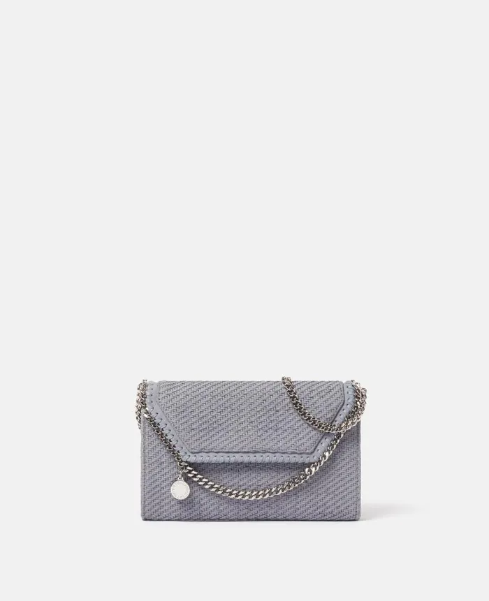 Women Iconic Falabella Stella McCartney Falabella Wallet Crossbody Bag Blue Grey Women Iconic Falabella Stella McCartney Falabella Wallet Crossbody Bag Blue Grey