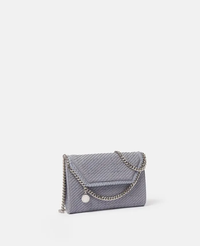 Women Iconic Falabella Stella McCartney Falabella Wallet Crossbody Bag Blue Grey
