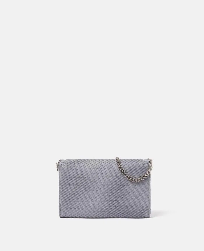 Women Iconic Falabella Stella McCartney Falabella Wallet Crossbody Bag Blue Grey