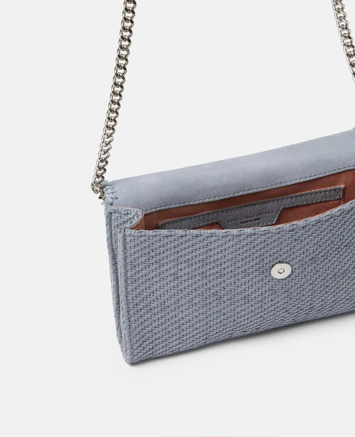 Women Iconic Falabella Stella McCartney Falabella Wallet Crossbody Bag Blue Grey