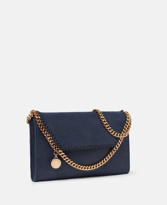 Women Iconic Falabella Stella McCartney Falabella Wallet Crossbody Bag Indigo Moon
