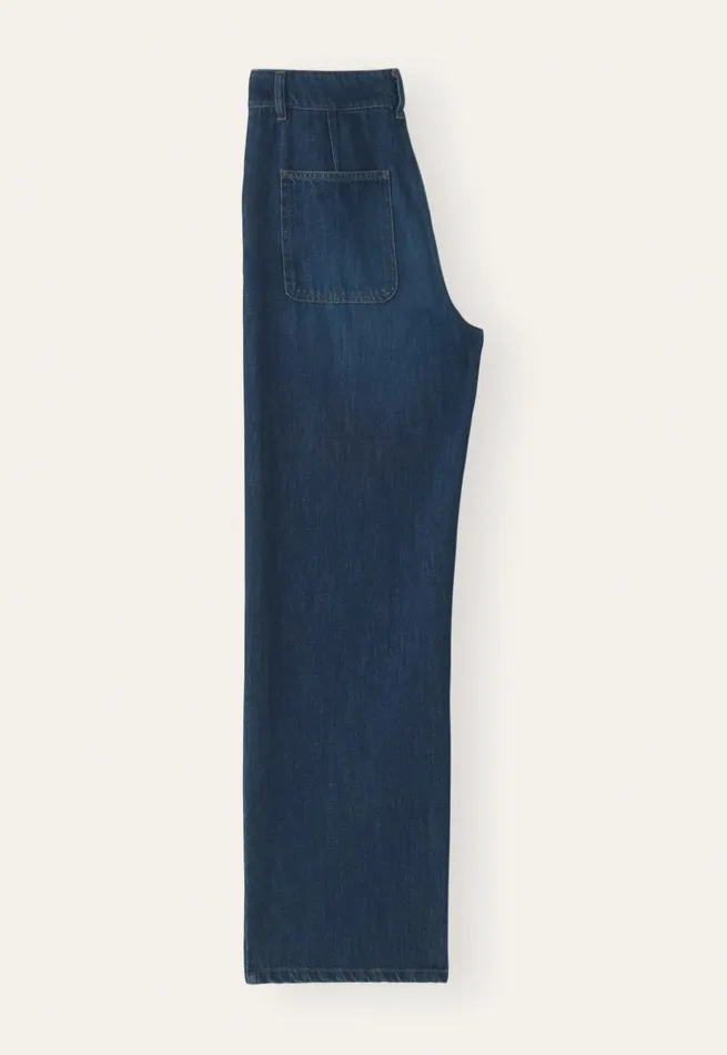 Women Indigo Straightleg Jeans Poetry Fashion Trousers and Shorts