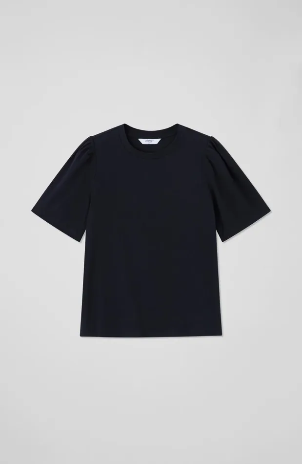 Women Issy Black Organic Cotton TShirt Black LKBennett Tops Women Issy Black Organic Cotton TShirt Black LKBennett Tops
