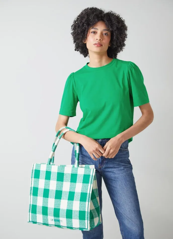 Women Issy Green Organic Cotton TShirt Fern Green LKBennett Tops