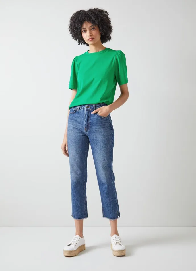 Women Issy Green Organic Cotton TShirt Fern Green LKBennett Tops Women Issy Green Organic Cotton TShirt Fern Green LKBennett Tops