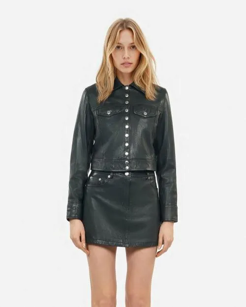 Women Jackets and Blazers The Kooples Black Leather Jacket Black