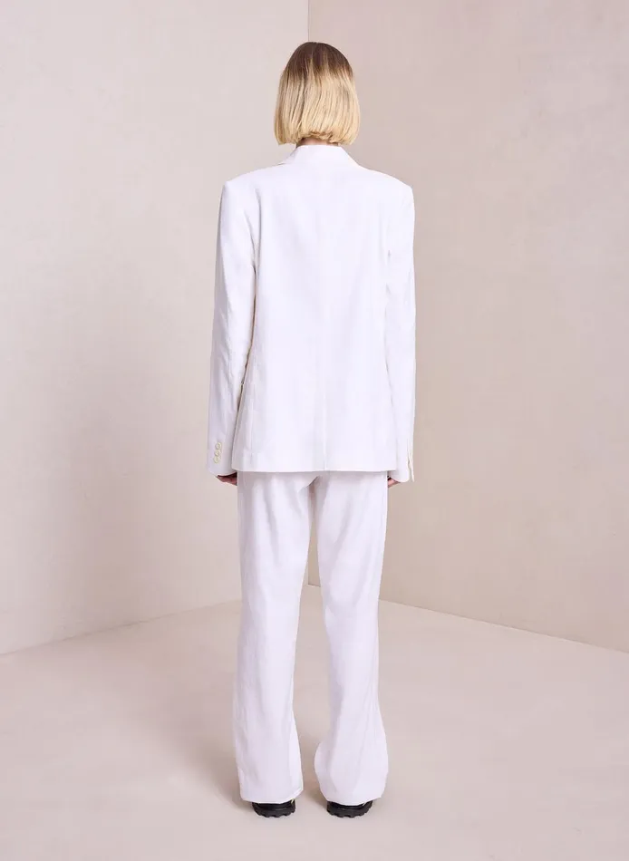 Women Jackets and Coats ALC Donovan Linen Jacket Ecru
