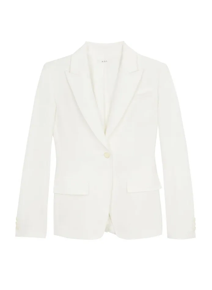 Women Jackets and Coats ALC Donovan Linen Jacket Ecru