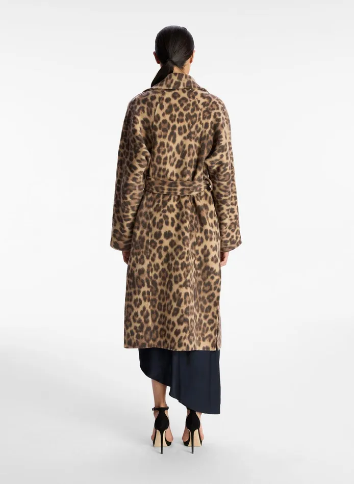 Women Jackets and Coats ALC Winslet Printed Wool Coat Camelblack