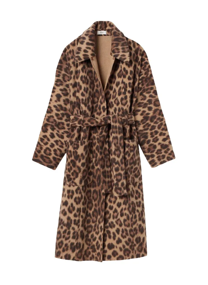 Women Jackets and Coats ALC Winslet Printed Wool Coat Camelblack
