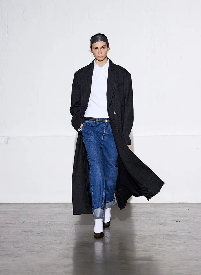 Women Jackets and Outerwear Tibi Kian Glenplaid Maxi Tux Coat Grey Multi