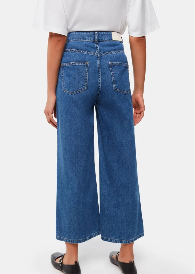 Women Jeans Whistles Denim Wide Leg Cropped Jean