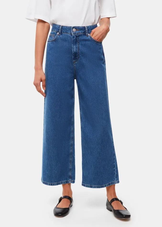 Women Jeans Whistles Denim Wide Leg Cropped Jean