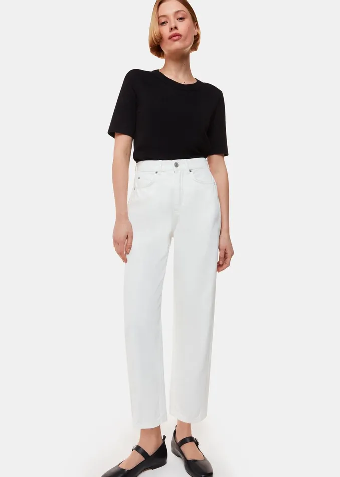 Women Jeans Whistles White Authentic Barrel Leg Jean