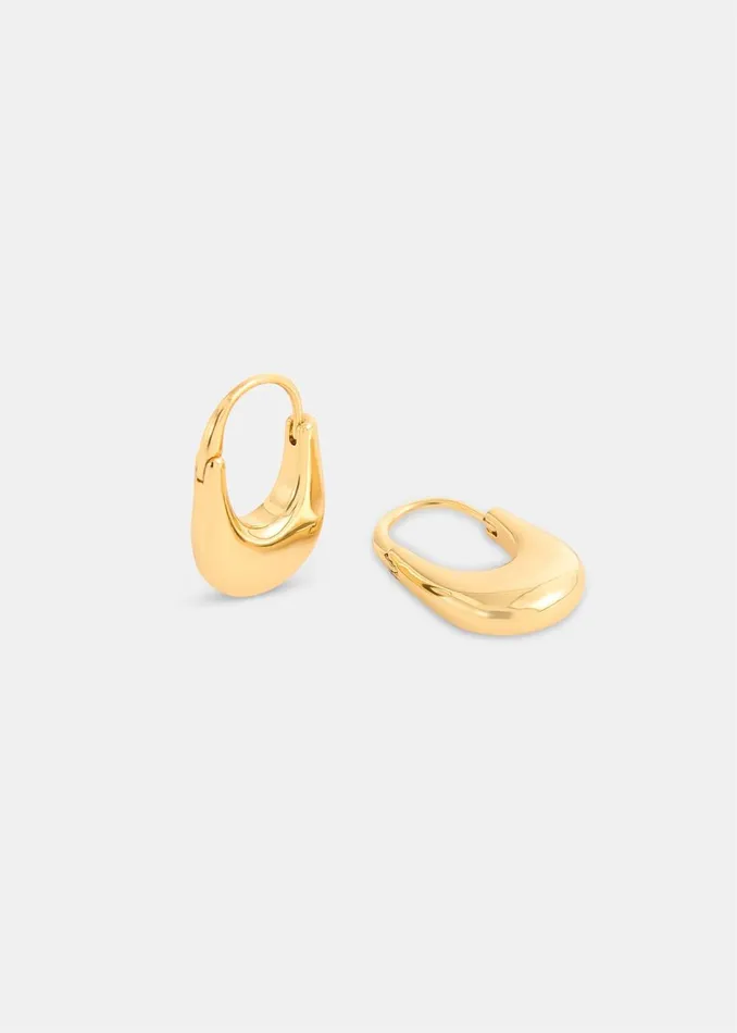 Women Jewellery Whistles Gold Oval Hoop Earring