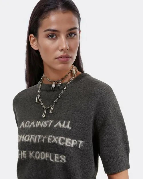 Women Jewelry The Kooples 2Row Silver Spiked Necklace Silver