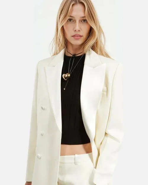Women Jewelry The Kooples Golden Heart Pendant Necklace Gold