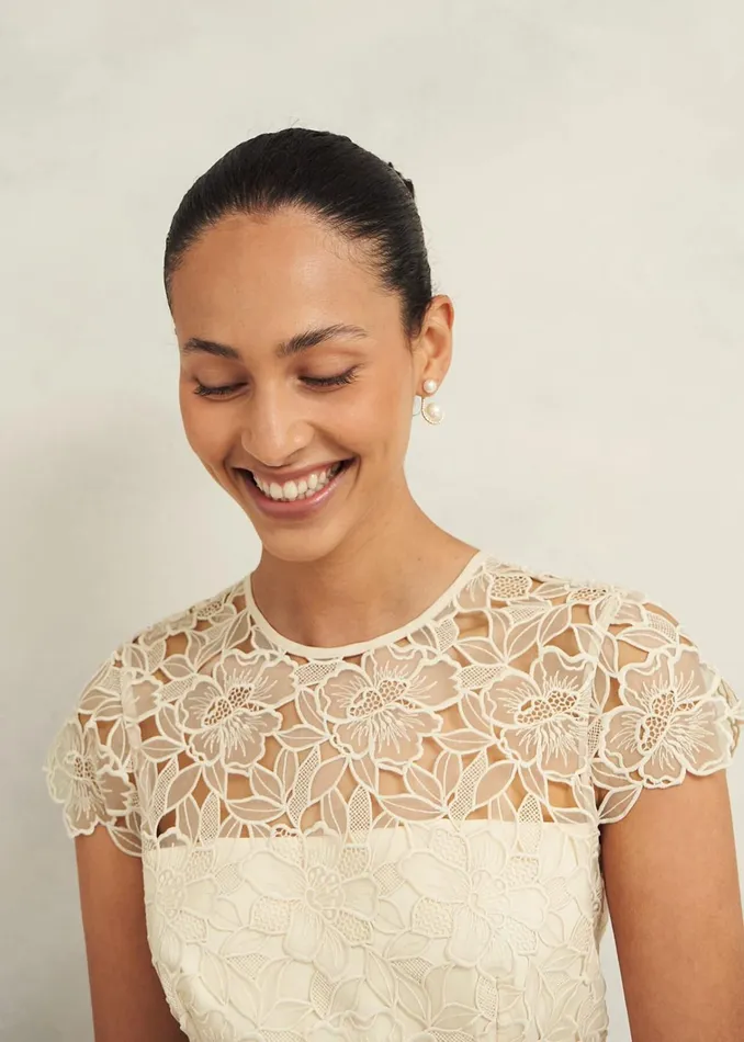 Women Johanna Lace Dress Oyster Hobbs Dresses and Jumpsuits