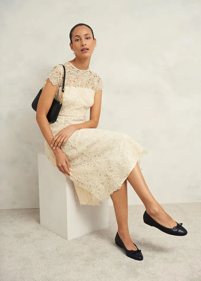 Women Johanna Lace Dress Oyster Hobbs Dresses and Jumpsuits