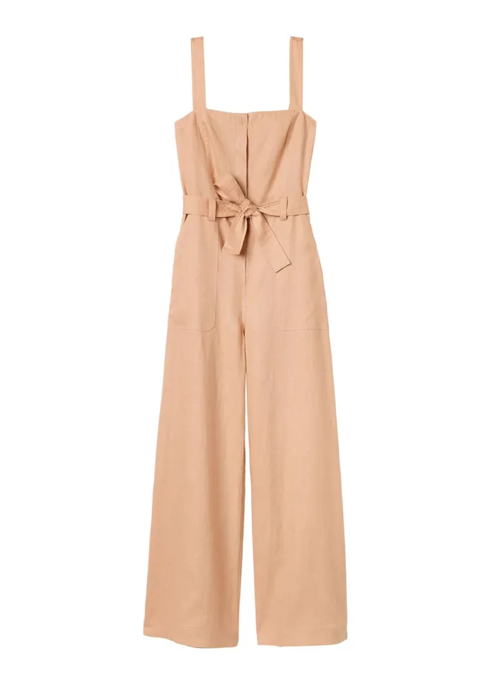 Women Jumpsuits ALC Winslow Linen Jumpsuit Biscotti