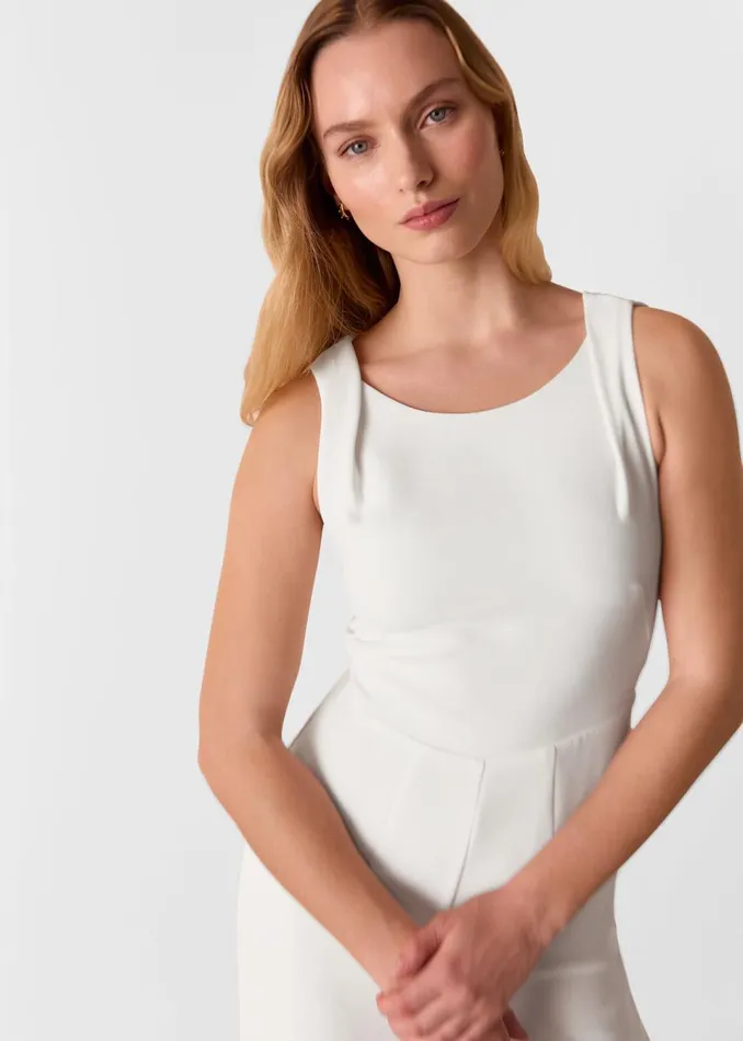 Women Jumpsuits Whistles Ivory Tie Back Bridal Jumpsuit