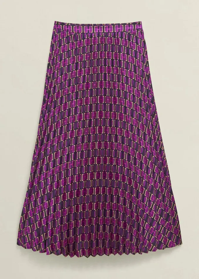 Women Kayla Pleated Skirt Purple Multi Hobbs Skirts