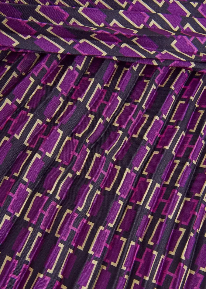 Women Kayla Pleated Skirt Purple Multi Hobbs Skirts
