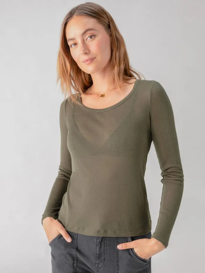 Women Keep It Simple Tee Dark Olive Sanctuary Clothing Tees and Tops