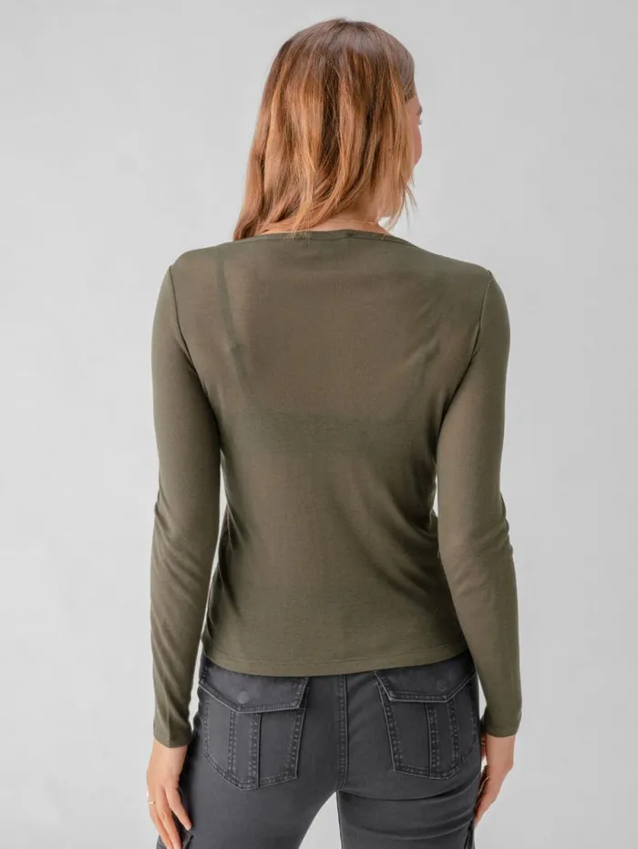 Women Keep It Simple Tee Dark Olive Sanctuary Clothing Tees and Tops