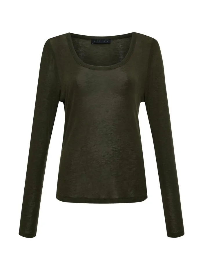 Women Keep It Simple Tee Dark Olive Sanctuary Clothing Tees and Tops