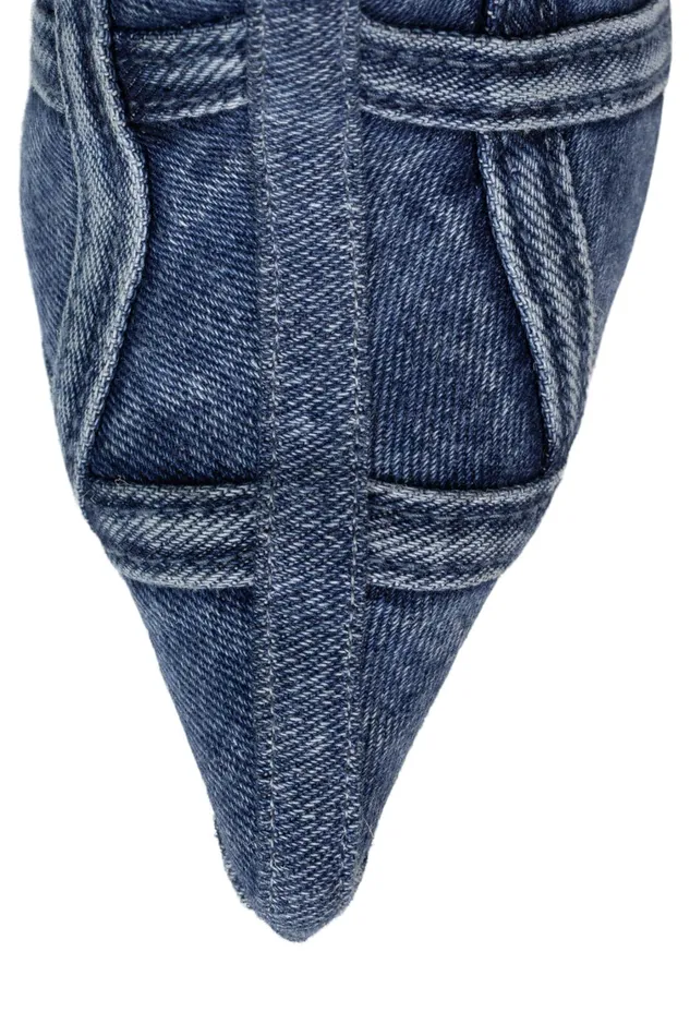 Women Knee To Thigh Jeffrey Campbell CUTEJEANS Blue Denim Combo