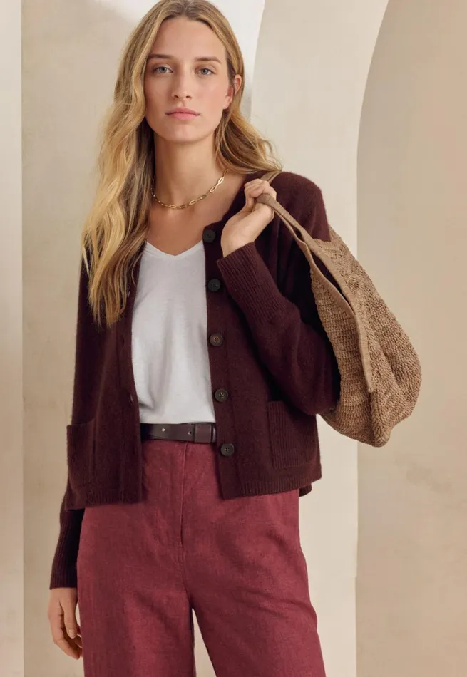 Women Knitted Jacket Blackberry Poetry Fashion Jackets and Coats