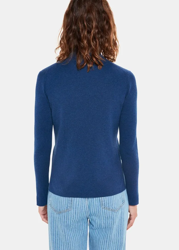 Women Knitwear and Cashmere Whistles Blue Maja Knitted Polo Neck Knit