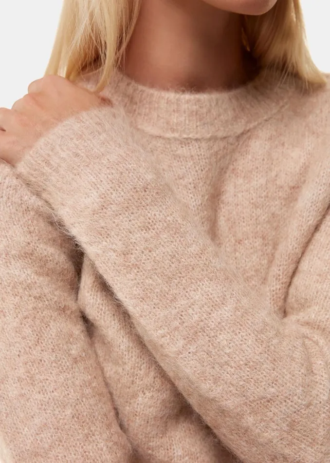 Women Knitwear and Cashmere Whistles Neutral Alpaca Mix Fluffy Knit