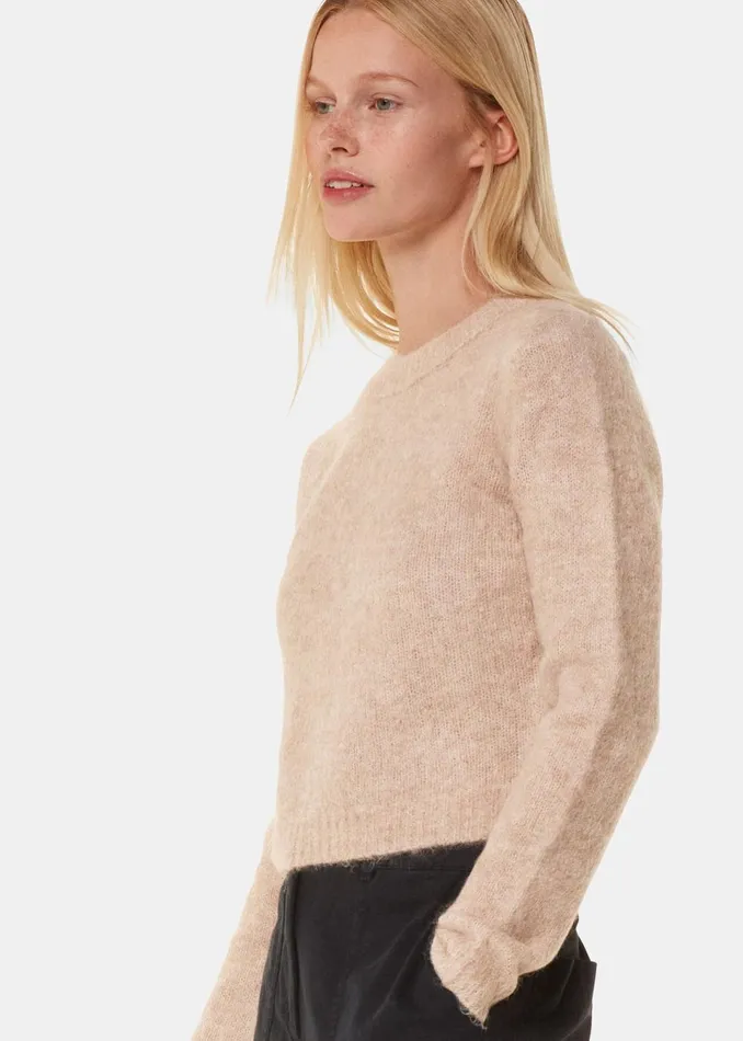 Women Knitwear and Cashmere Whistles Neutral Alpaca Mix Fluffy Knit