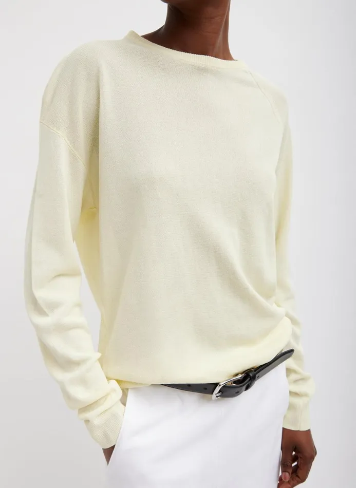 Women Knitwear and Sweatshirts Tibi Crispy Sweater Pullover Butter