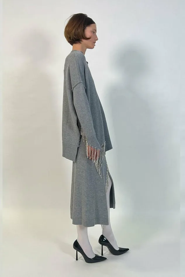 Women Knitwear DODO BAR OR Freddie Skirt Gray