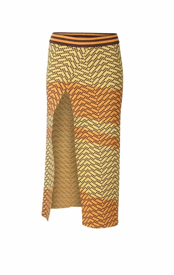 Women Knitwear DODO BAR OR Kenya Skirt Yellow Orange Combo