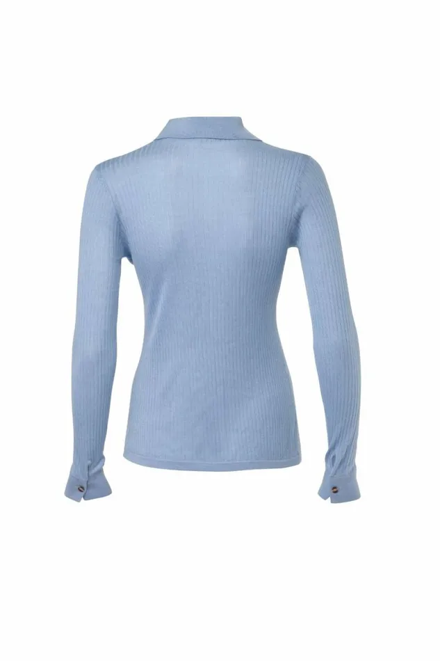 Women Knitwear DODO BAR OR Paya S Knit Shirt Light Blue