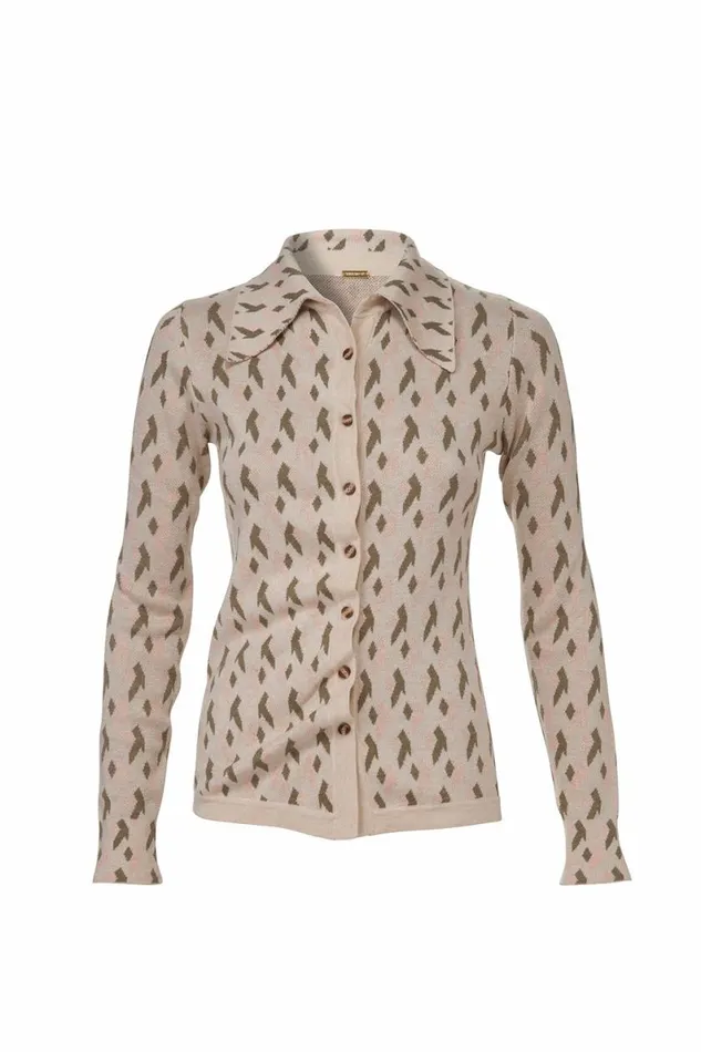 Women Knitwear DODO BAR OR Venessa Knit Shirt Beige Pink 1