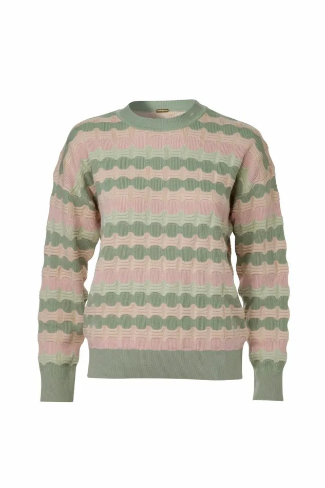 Women Knitwear DODO BAR OR Verona Sweater Pale Green Combo