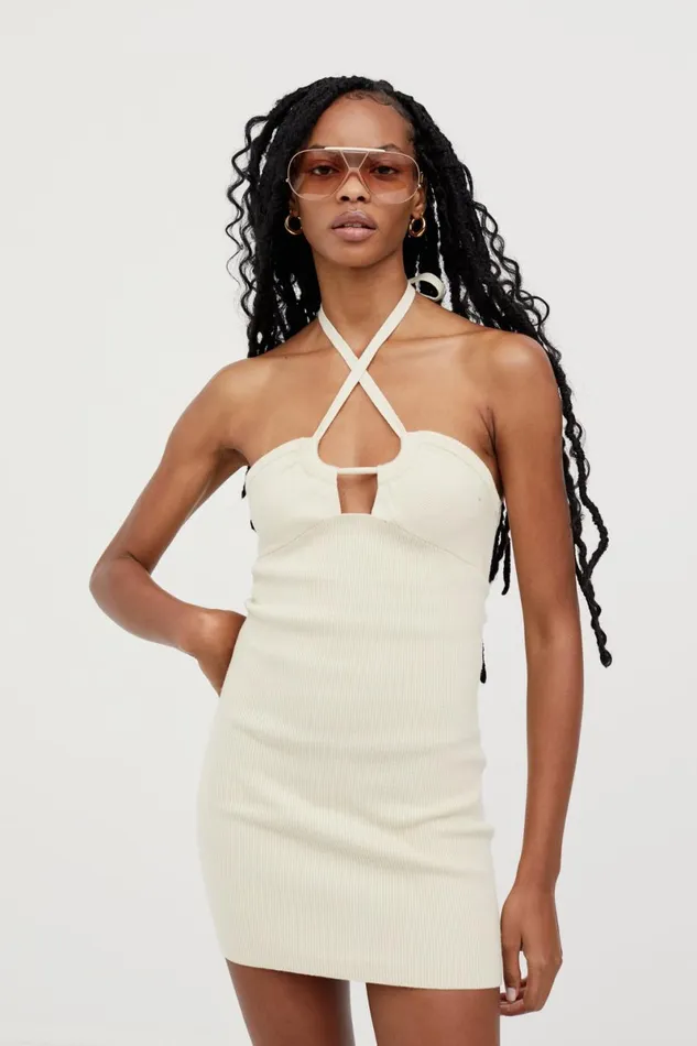 Women Knitwear For Love and Lemons Mona Mini Dress Ivory Women Knitwear For Love and Lemons Mona Mini Dress Ivory