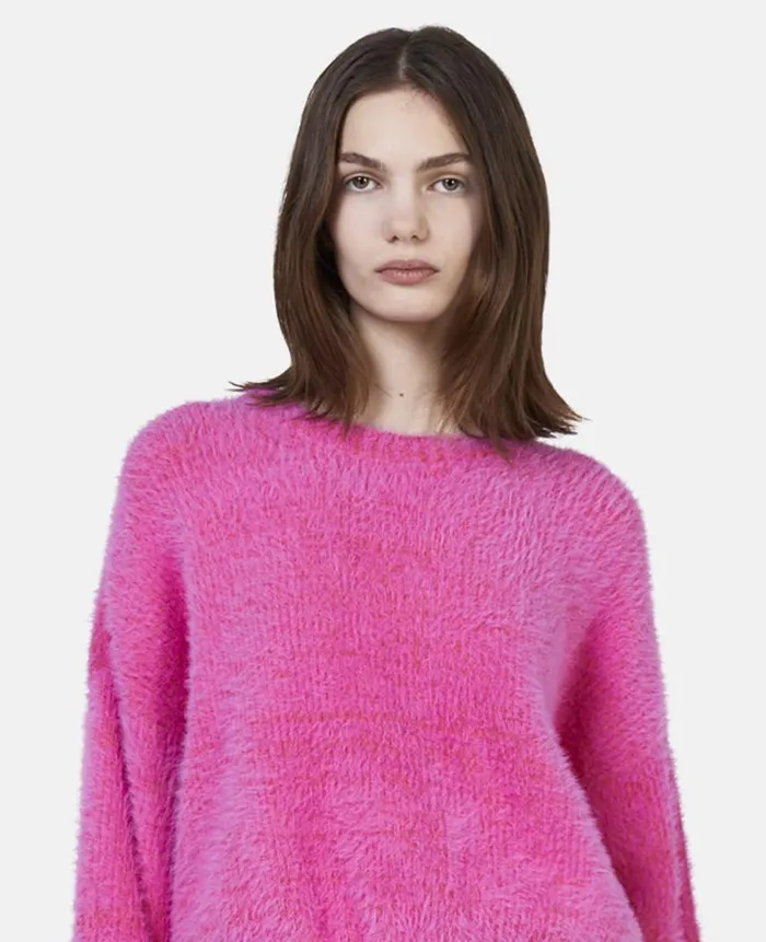 Women Knitwear Stella McCartney Fluffy Knit Jumper Pink
