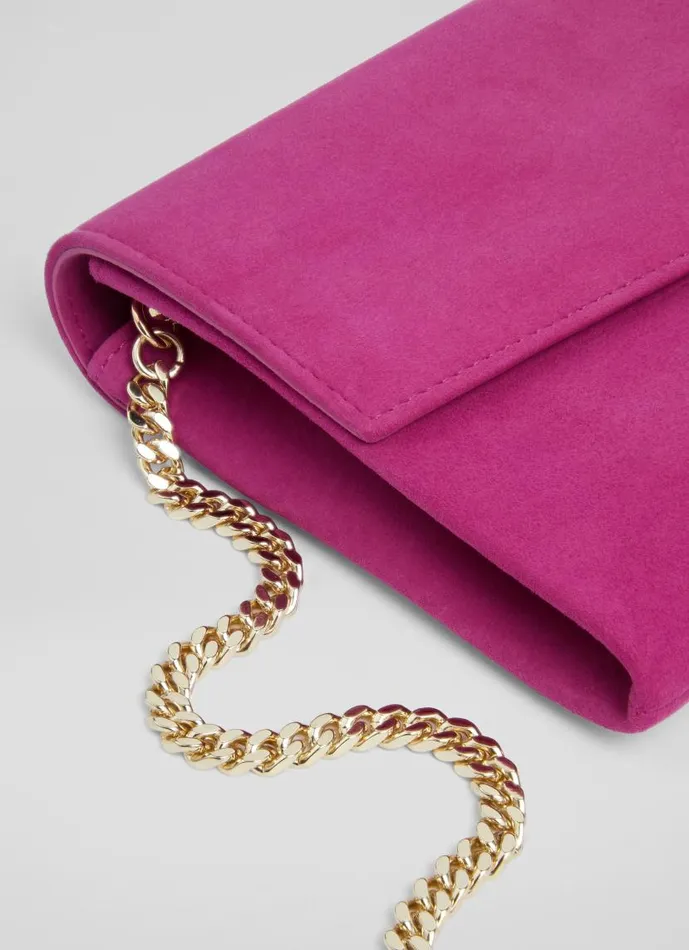 Women Layla Bright Burgundy Suede Envelope Clutch LKBennett Clutch Bags Women Layla Bright Burgundy Suede Envelope Clutch LKBennett Clutch Bags