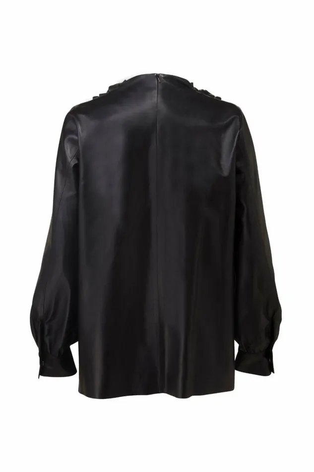 Women Leather DODO BAR OR Bilbi Shirt Black