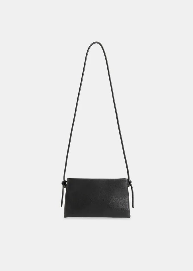 Women Leather Whistles Black Amity Triple Pouch Bag