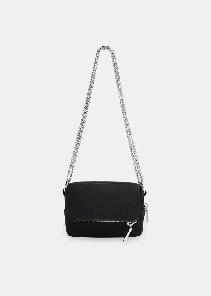Women Leather Whistles Black Bibi Suede Mini Bag