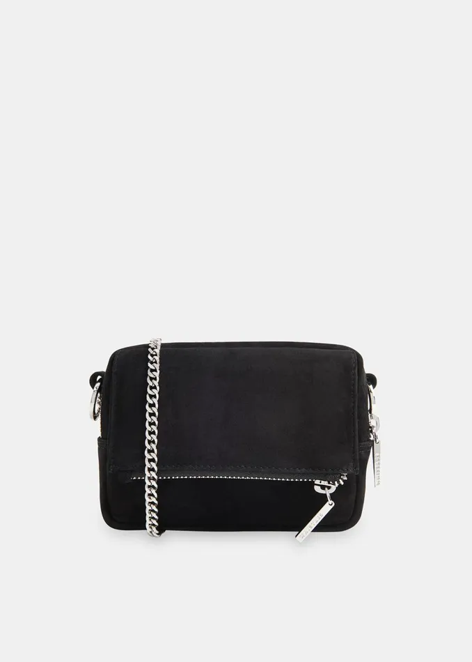 Women Leather Whistles Black Bibi Suede Mini Bag